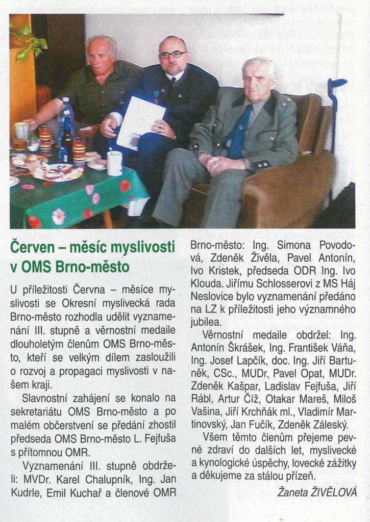 Červen - měsíc myslivosti